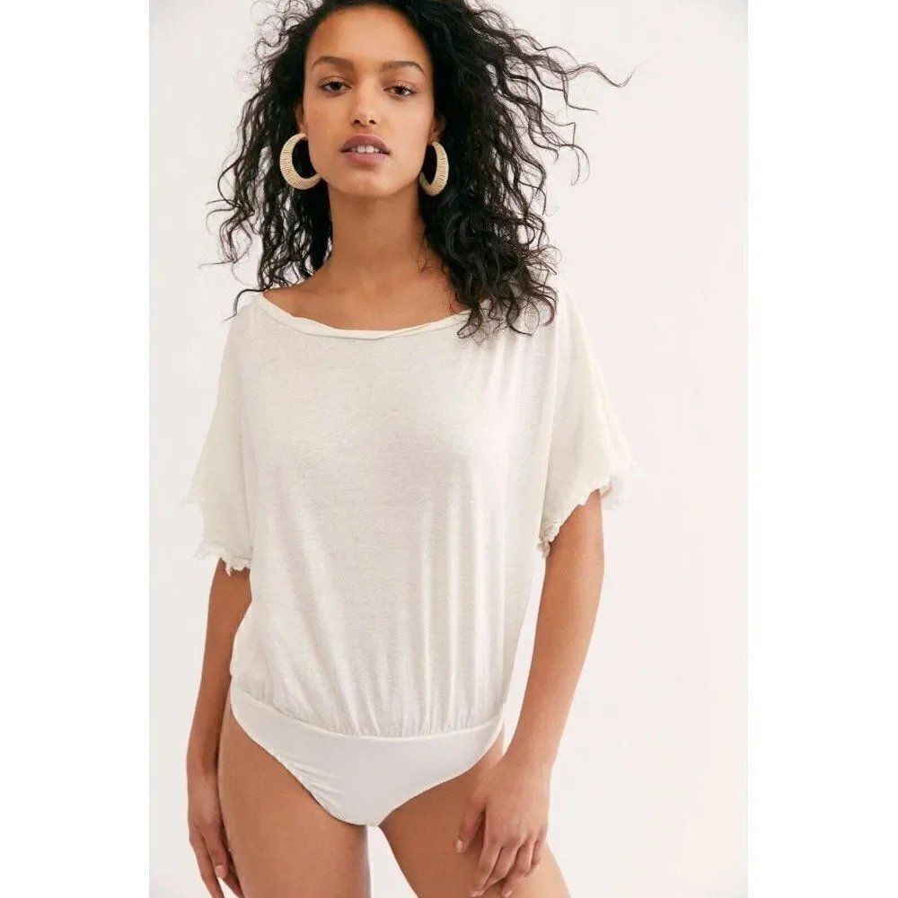 NEW FREE PEOPLE SLOUCH ON THE COUCH BODYSUIT